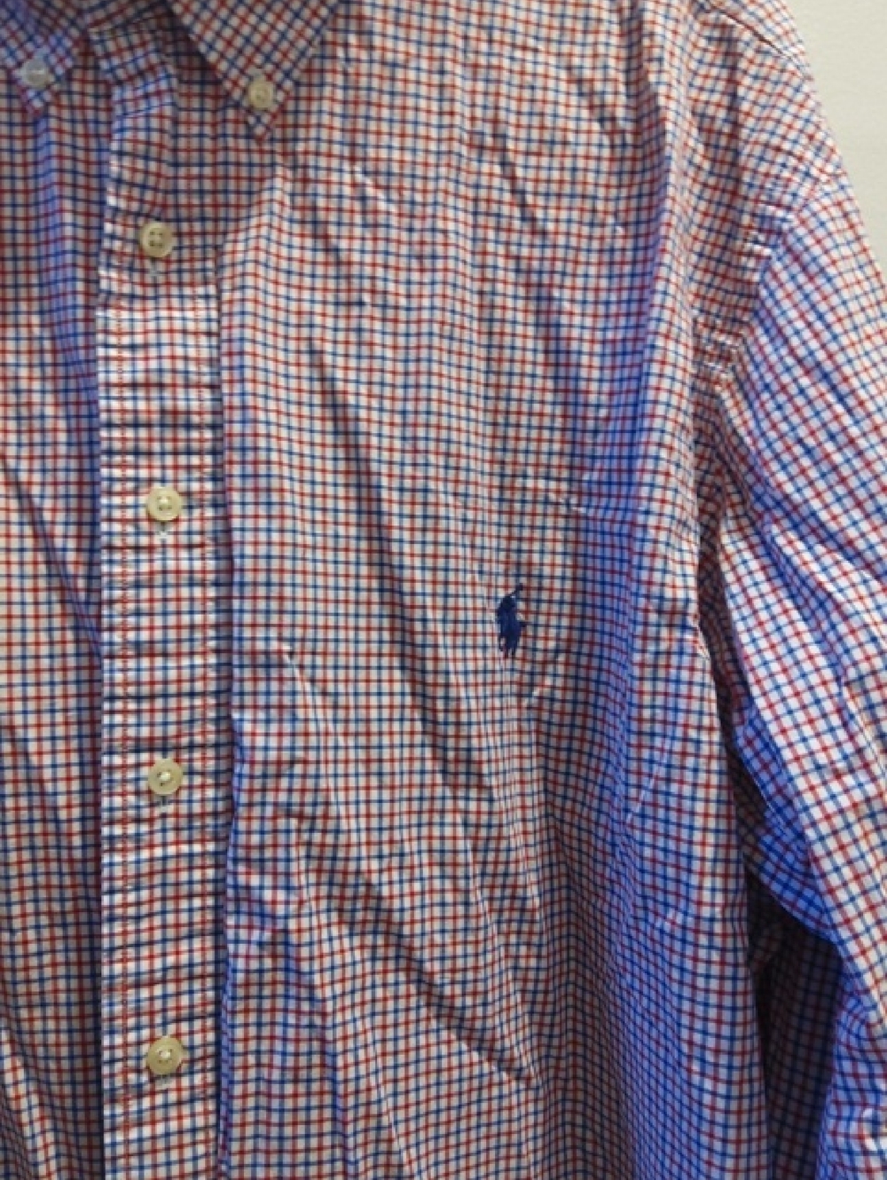 RALPH LAUREN💥Nwot💥 Red, White & Blue Button-Down Collared Shirt